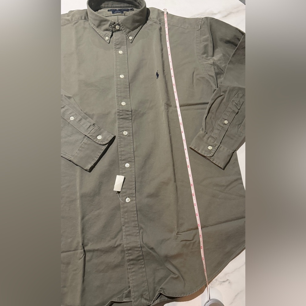 Ralph Lauren Blake Olive Button-Down Shirt - Picture 6 of 6